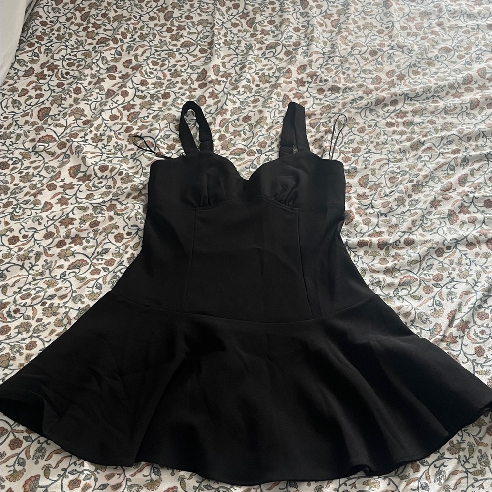 Iris Black Flared Dress